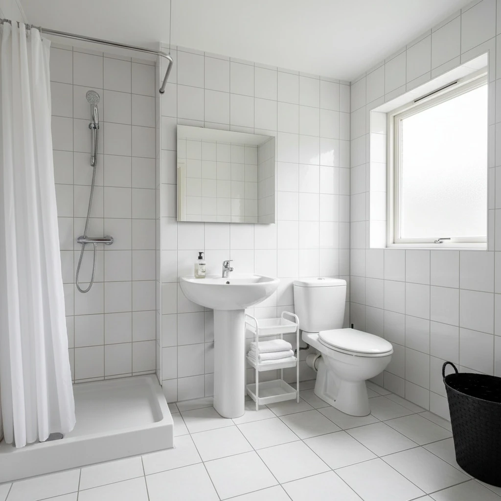 Baño reformado con presupuesto económico — funcional y limpio