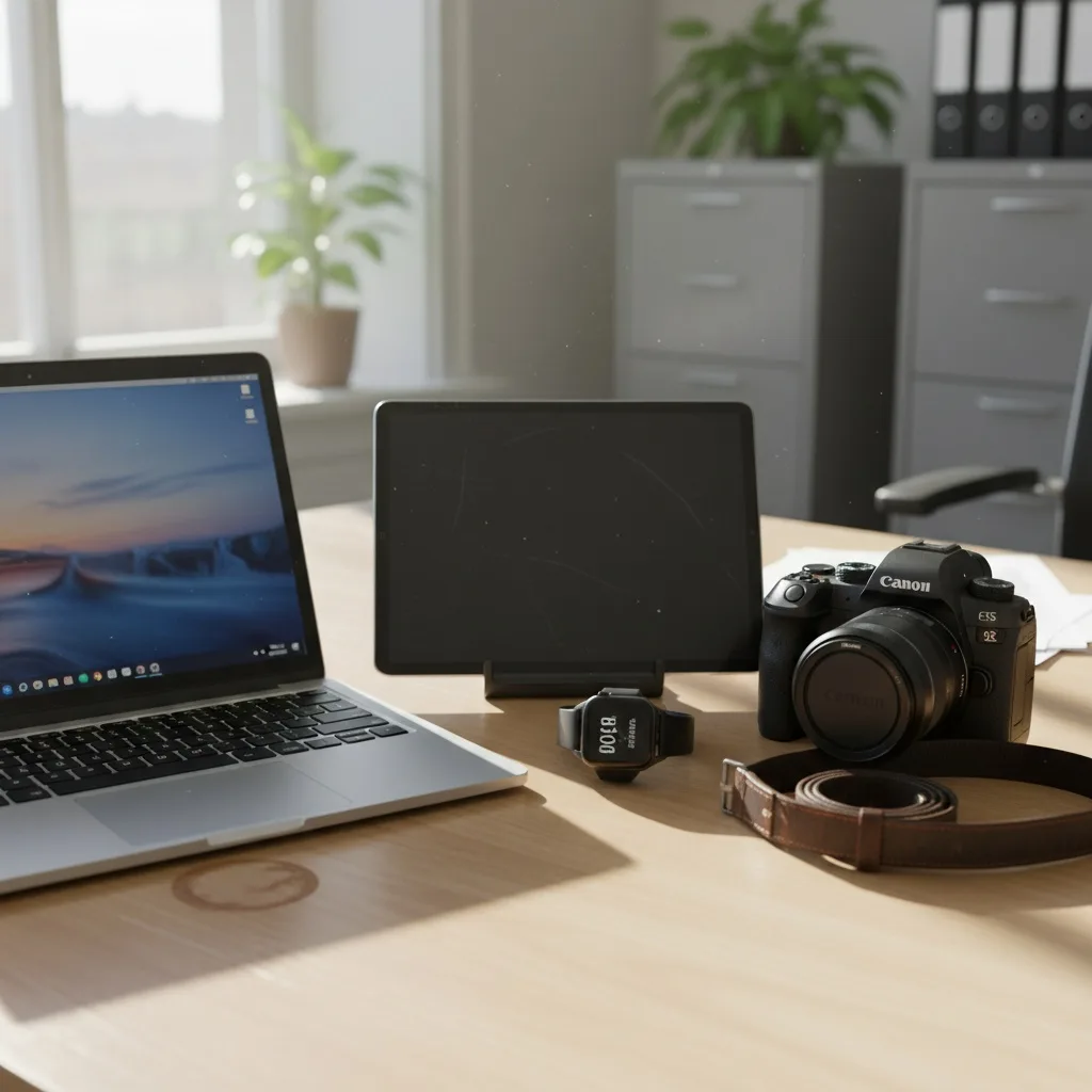 Dispositivos electrónicos que compramos: portátil, tablet, smartwatch, cámara