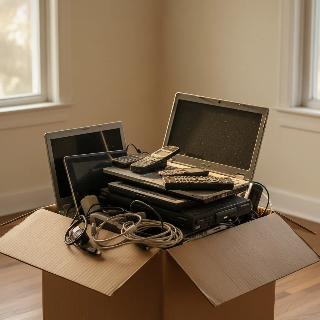 Electrónica encontrada durante vaciado de pisos — portátiles, móviles, tablets