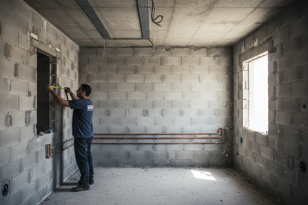 Kernsanierung einer Wohnung auf Gran Canaria — Rückbau der alten Substanz vor dem Neuaufbau