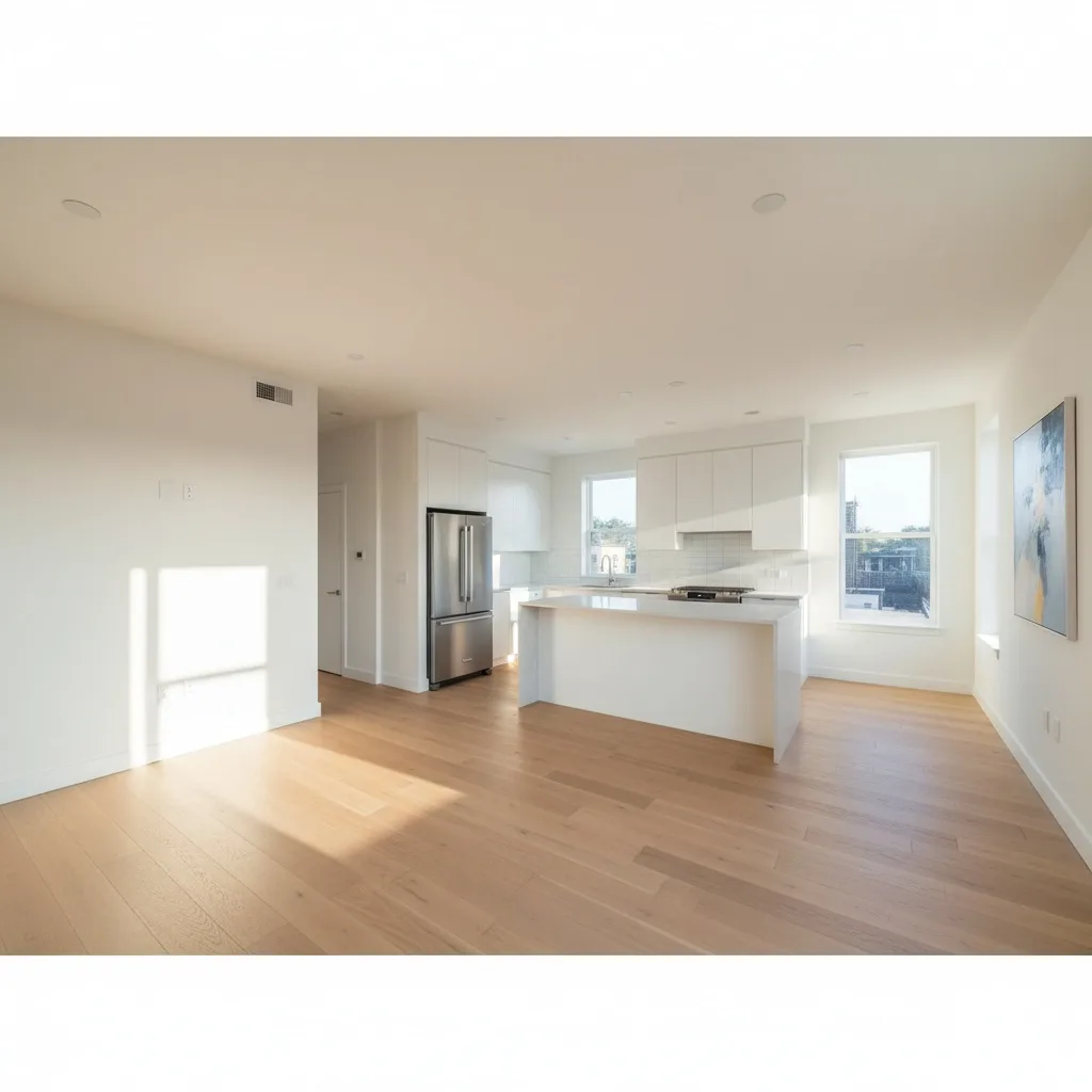 Vivienda reformada después de limpieza por síndrome de Diógenes — pintura nueva, suelos limpios