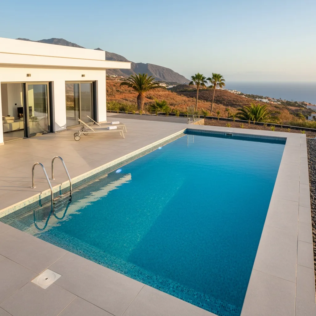 Renovierter Pool eines Einfamilienhauses in Tauro (Mogán) auf Gran Canaria nach Komplett-Sanierung durch Sosa