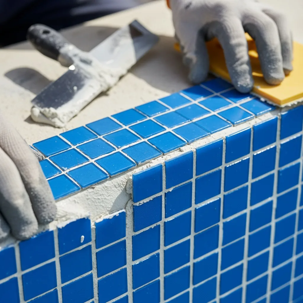 Erneuerung der Mosaikbeschichtung eines Pools auf Gran Canaria durch Sosa