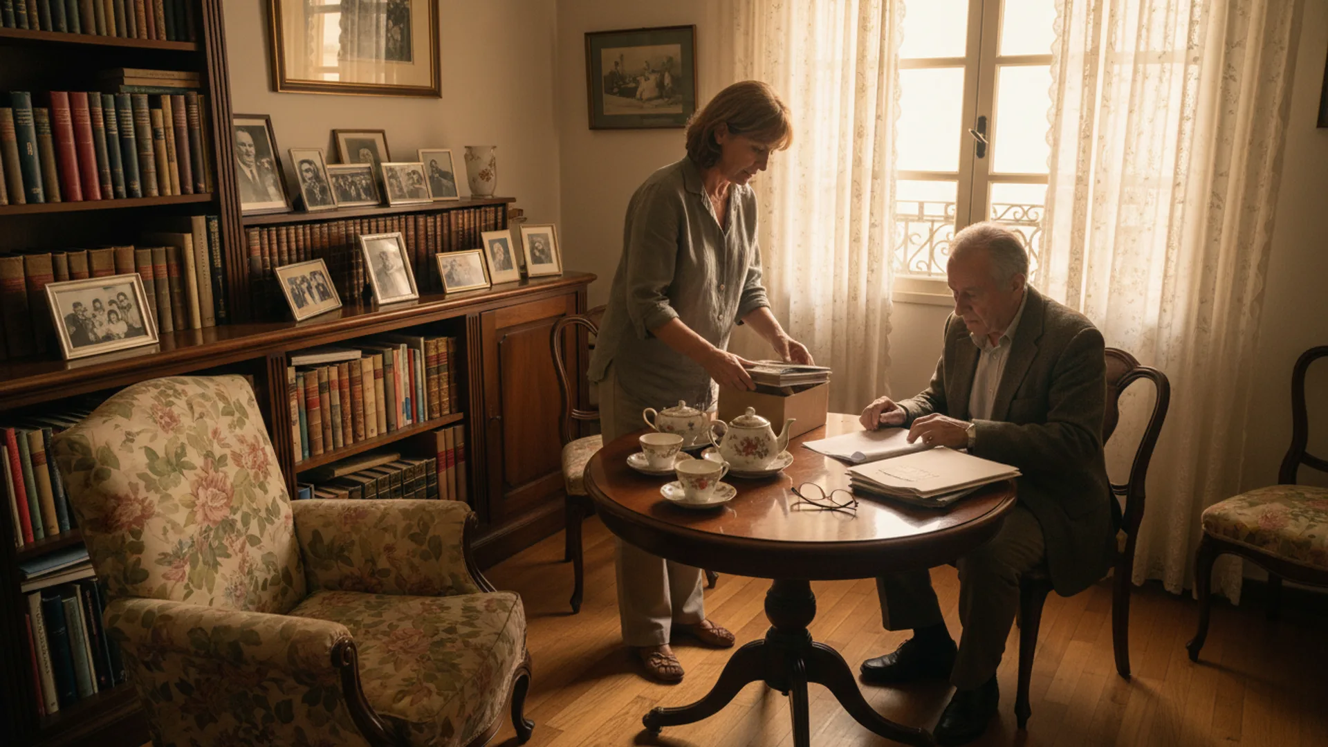 Probate house clearance on Gran Canaria — inherited apartment with personal belongings being sorted respectfully