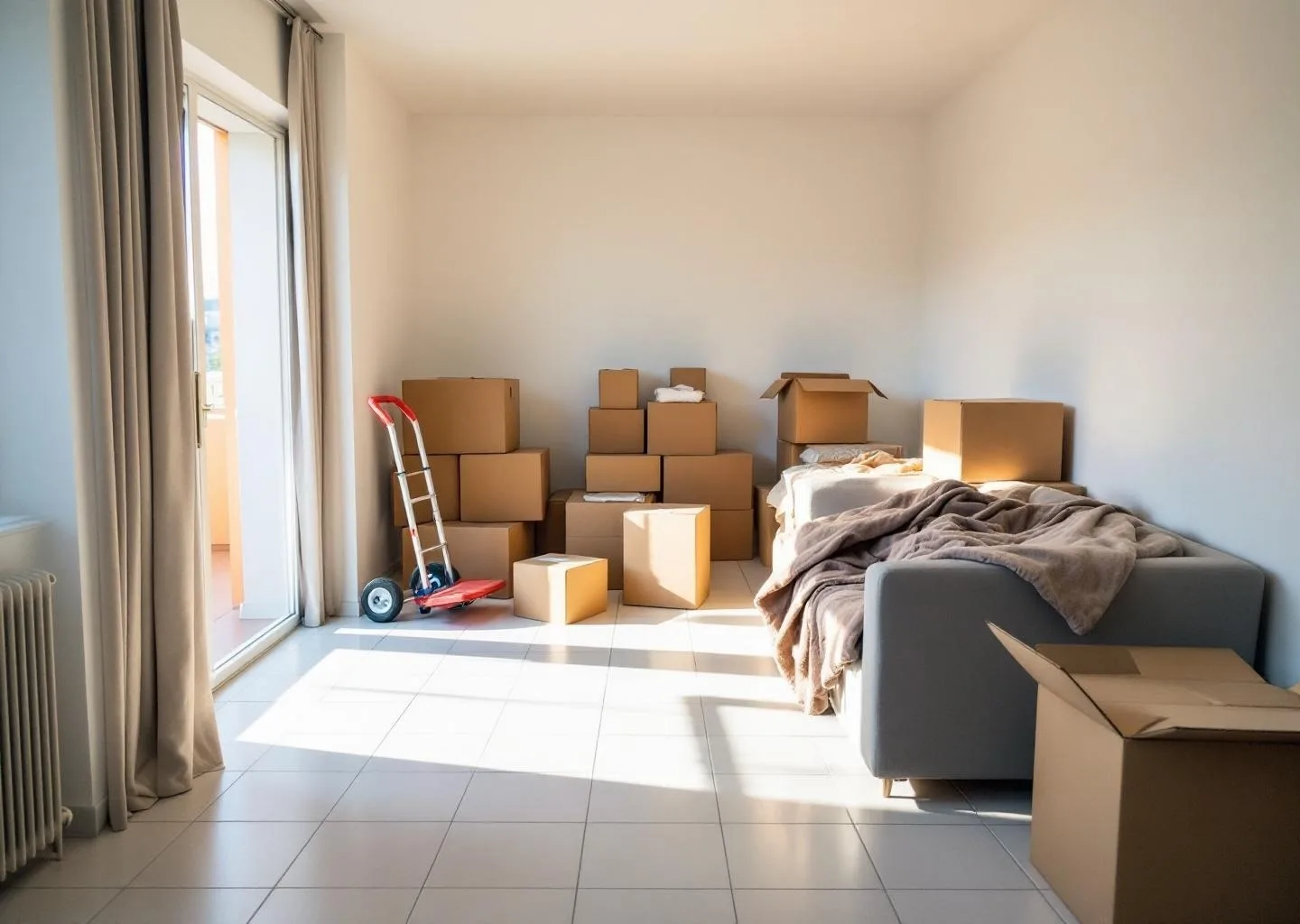 Interior de vivienda durante servicio profesional de vaciado de pisos en Santa María de Guía, Gran Canaria