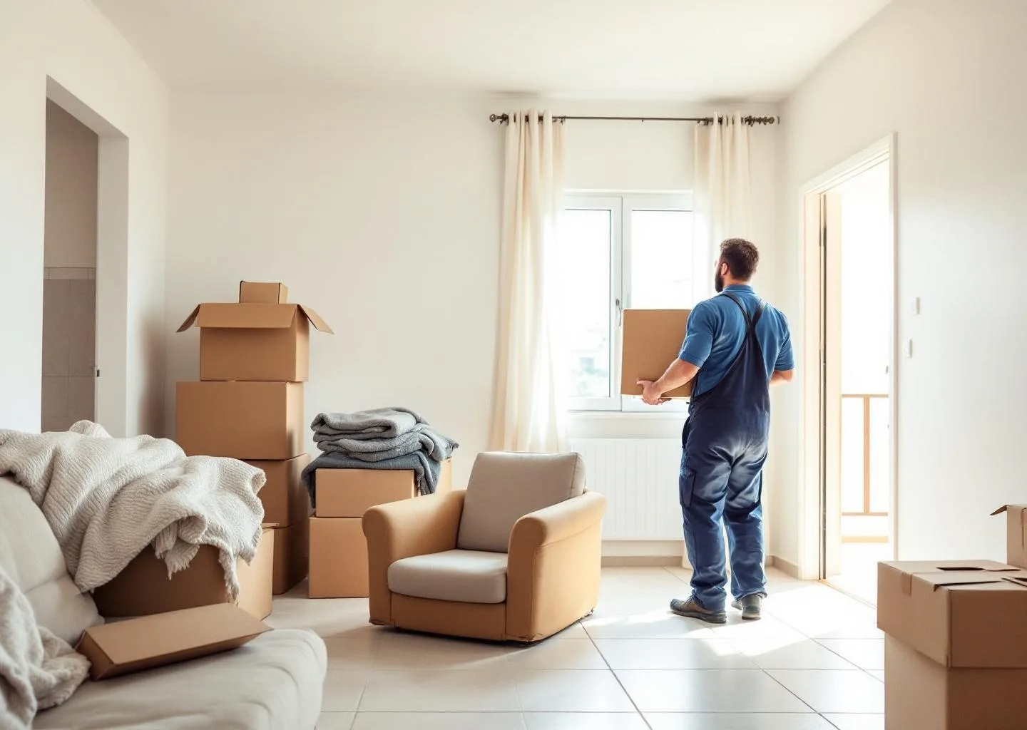 Interior de un piso con muebles durante servicio de vaciado profesional en Ingenio, Gran Canaria