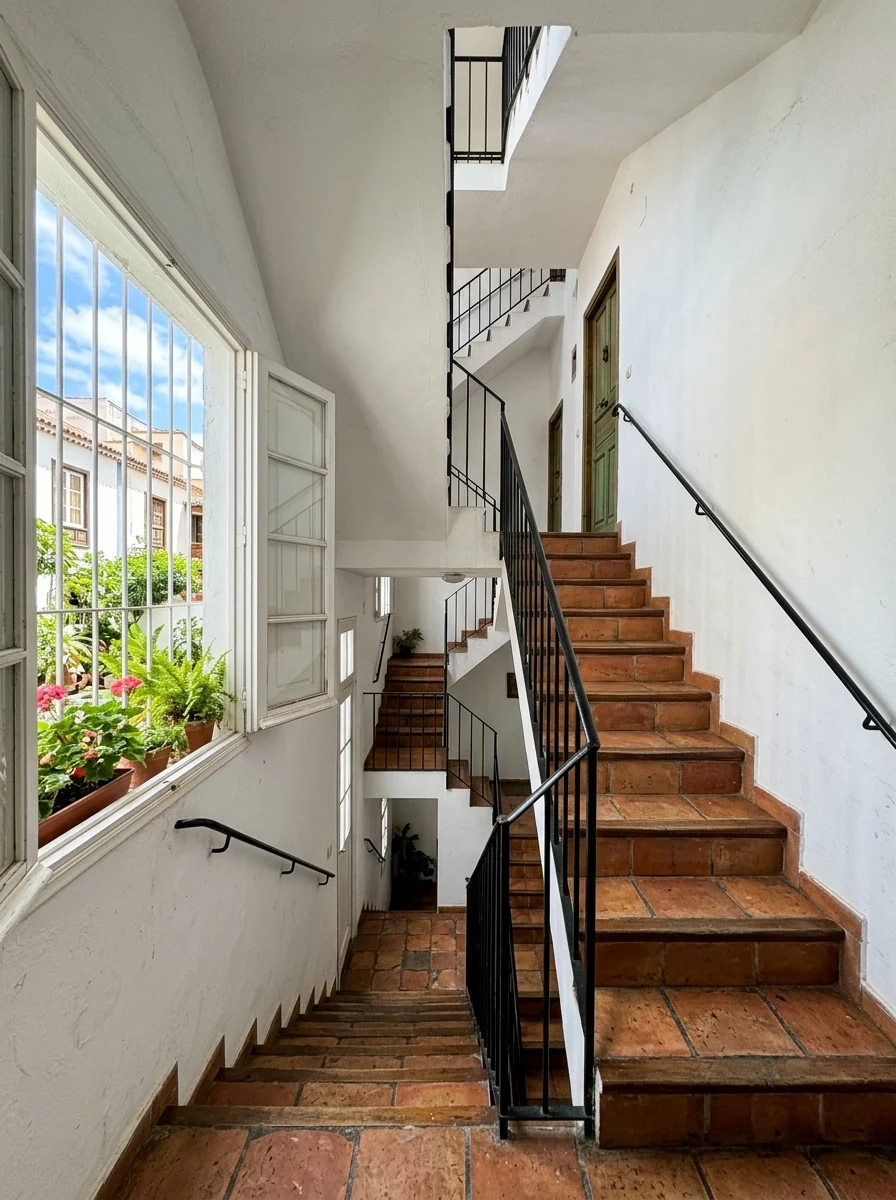 Escaleras y acceso interior de una casa, factores que se valoran en el presupuesto del vaciado